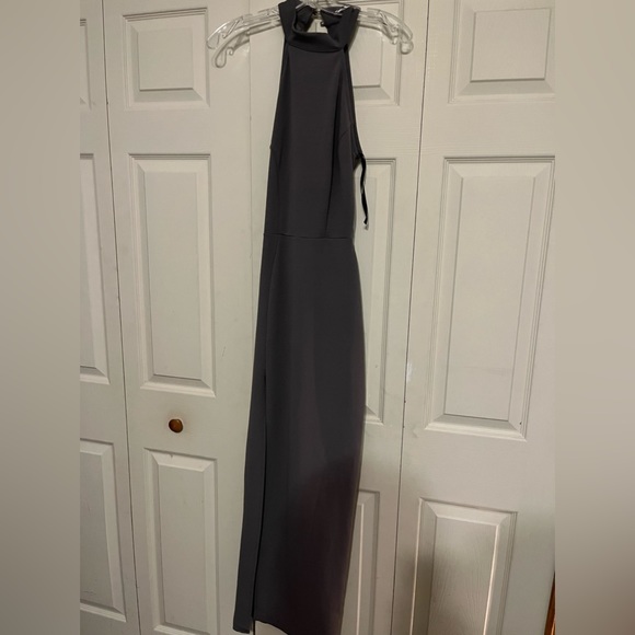 Gray Formal High Neck Dress - Picture 6 of 6